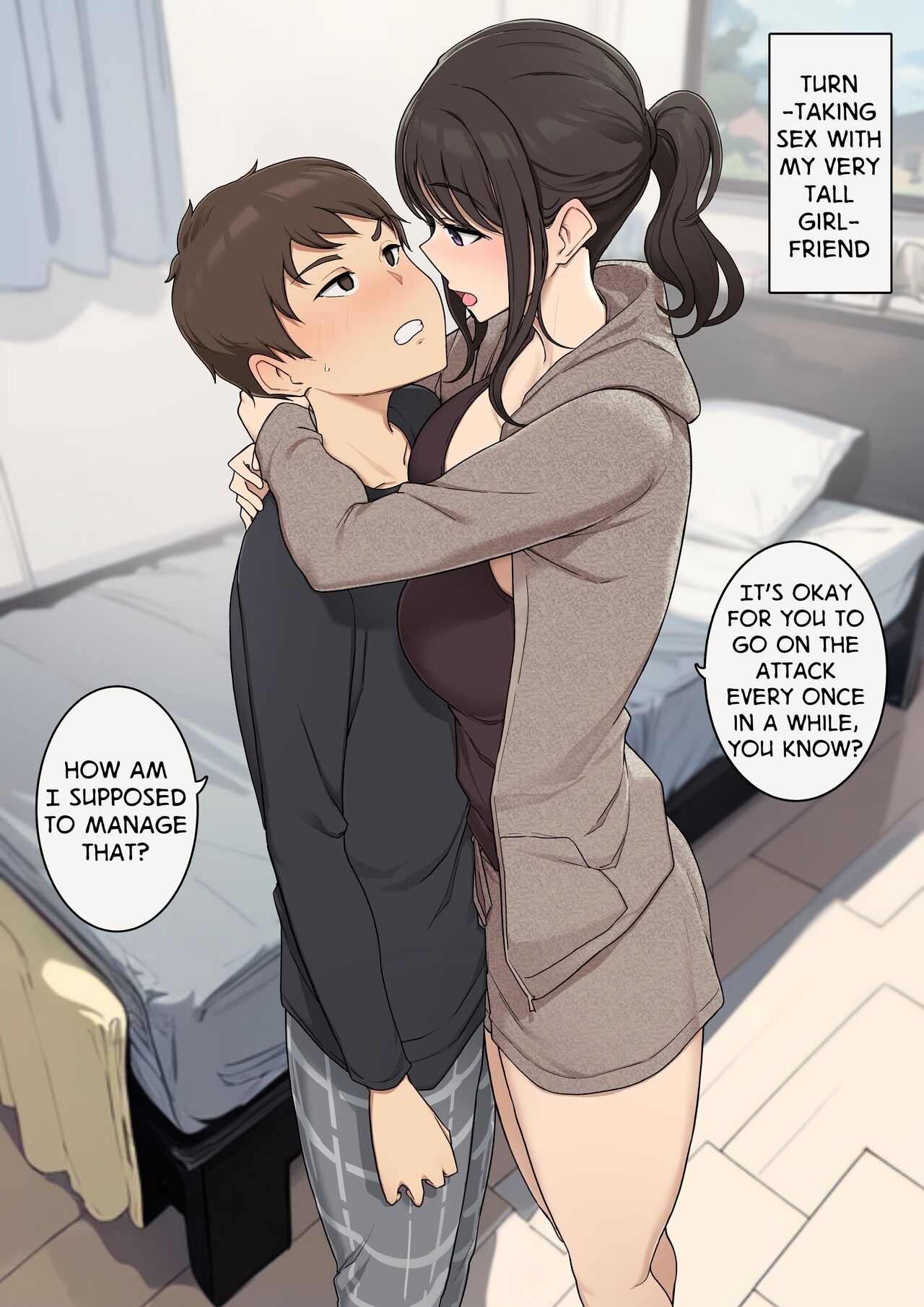 EAHentai: [Wakamatsu] Turn-Taking Sex With My Very Tall Girlfriend [Full  Color]